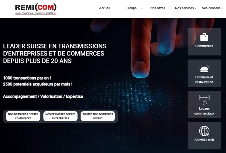 Site web hébergé pour Remicom